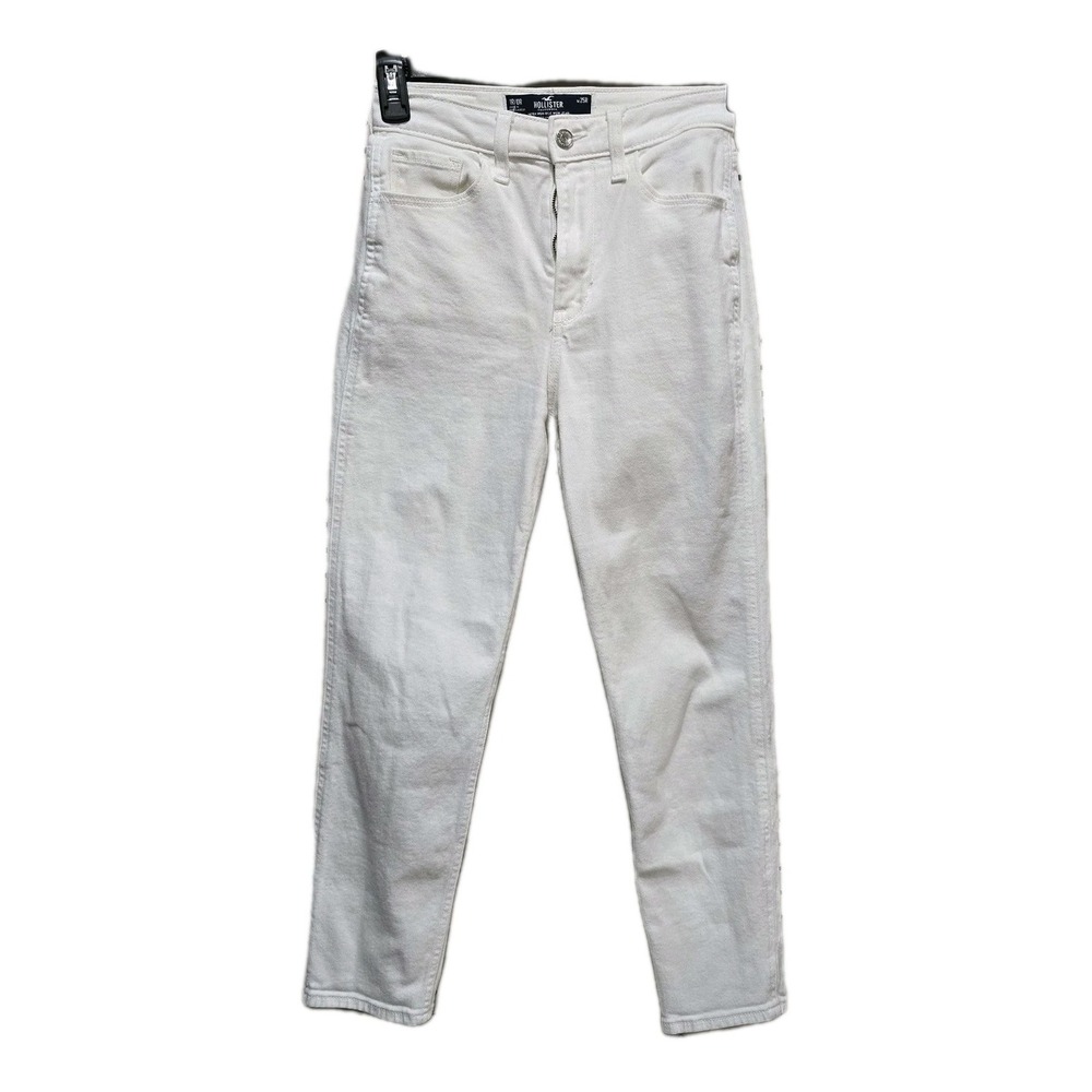 Hollister‎ Ultra High-Rise Mom Jeans W25R – White Vintage Stretch ✨